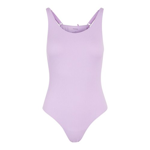 Pieces Rib Body - Bodystocking - Rib patroon - Purple Pieces Rib Body - Bodystocking - Rib patroon - Purple
