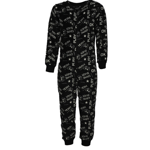 Outfitter jongens onesie "Yeah Play" - Zwart Outfitter jongens onesie "Yeah Play" - Zwart