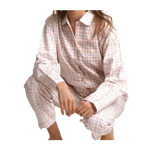 Cocodream dames pyjama Flanel doorknoop - 641742 Cocodream dames pyjama Flanel doorknoop - 641742