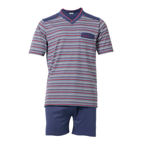Gentlemen heren shortama - Katoen - 4182 - DarkBlue - V-hals Gentlemen heren shortama - Katoen - 4182 - DarkBlue - V-hals