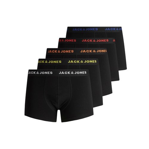 Jack & Jones heren boxershort 5-Pack - Black - Black Jack & Jones heren boxershort 5-Pack - Black - Black