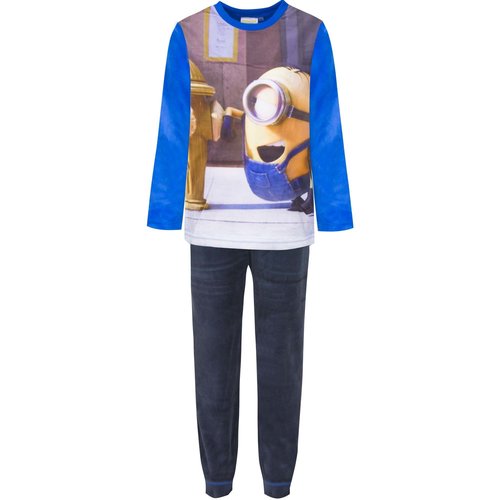 Disney jongens Velours pyjama Minions Blauw 2109 Disney jongens Velours pyjama Minions Blauw 2109