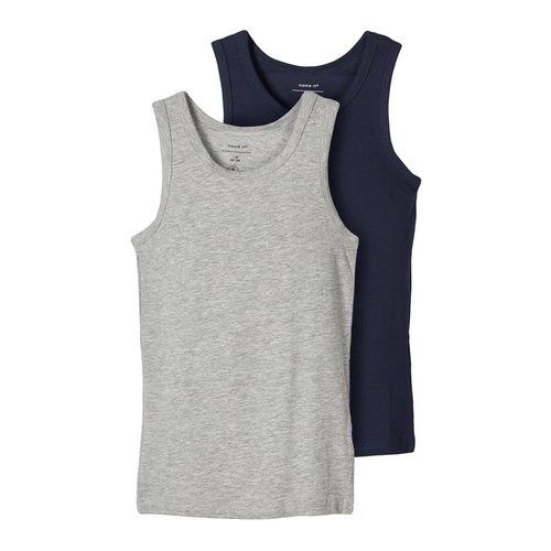 Name it jongens hemden 2-Pack Grey Melange Name it jongens hemden 2-Pack Grey Melange