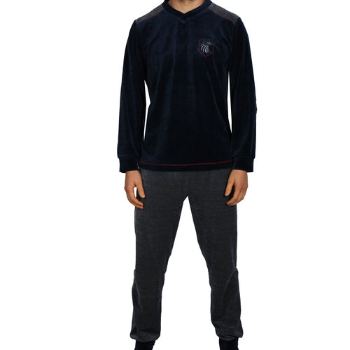 Gentlemen jongens pyjama-velours-4169- V-hals Gentlemen jongens pyjama-velours-4169- V-hals