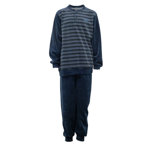 Gentlemen jongens pyjama-velours-3 knoopjes Gentlemen jongens pyjama-velours-3 knoopjes