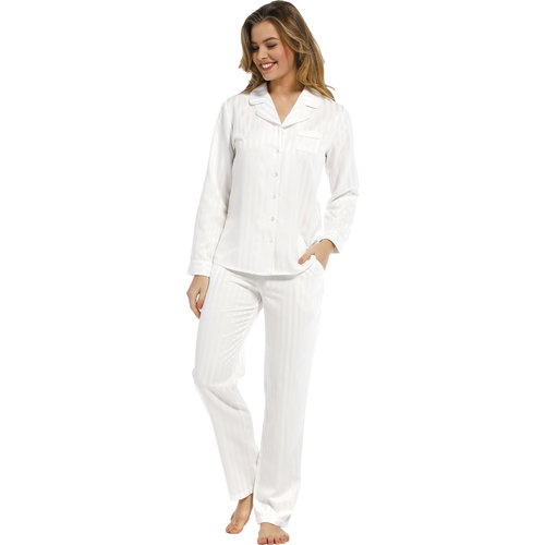 Pastunette Deluxe dames pyjama satijn - Snow Pastunette Deluxe dames pyjama satijn - Snow