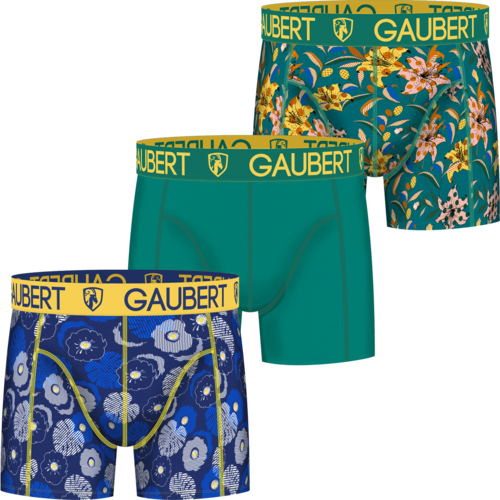 Gaubert Gaubert Heren boxershort katoen 3-pack Flower Gaubert Gaubert Heren boxershort katoen 3-pack Flower