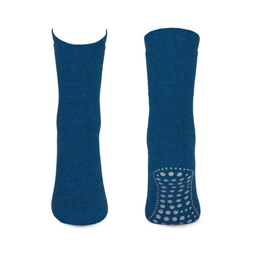 Basset Homepads Antislip sokken 1 paar jeansblauw Basset Homepads Antislip sokken 1 paar jeansblauw