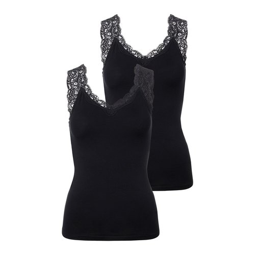 Pieces dames hemd kant 2-Pack - Lace Top - Barbera Pieces dames hemd kant 2-Pack - Lace Top - Barbera
