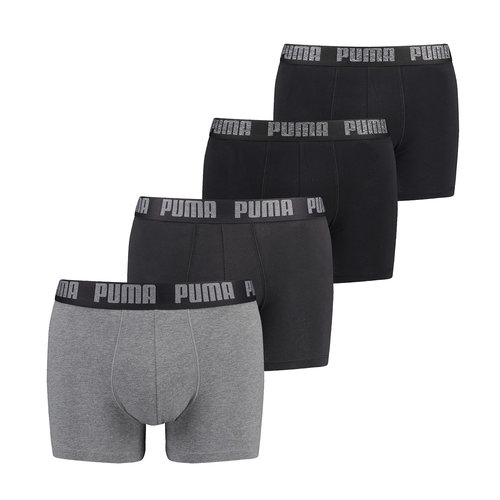 Puma 4-pack Heren Boxershort - Black / Grey Puma 4-pack Heren Boxershort - Black / Grey