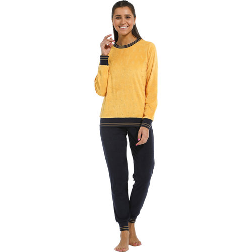 Rebelle badstof dames pyjama - Yellow Moon Rebelle badstof dames pyjama - Yellow Moon