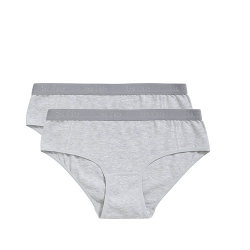 Ten Cate meisjes Hipster 2-pak Organic 31985 - Grijs Ten Cate meisjes Hipster 2-pak Organic 31985 - Grijs