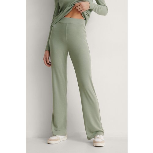 Na-KD dames broek loungewear - Recycled soft ribbed pants Na-KD dames broek loungewear - Recycled soft ribbed pants