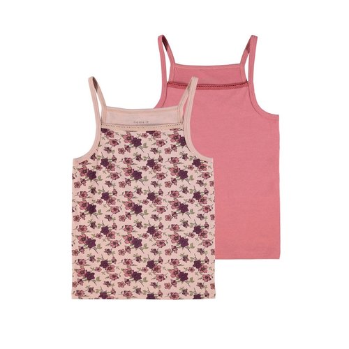 Name it meisjes hemdjes 2-pak - Deco Rose Flower Name it meisjes hemdjes 2-pak - Deco Rose Flower