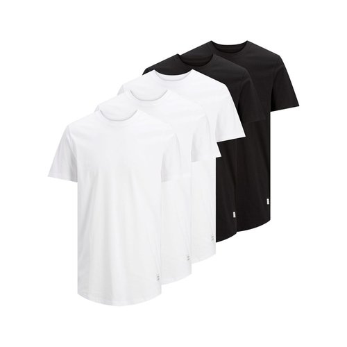 Jack & Jones Jack & Jones heren T-shirt 5-pack - ronde hals zwart/wit Jack & Jones Jack & Jones heren T-shirt 5-pack - ronde hals zwart/wit