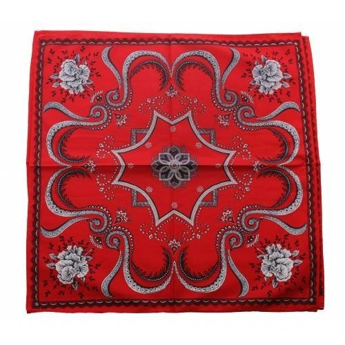 Boeren zakdoek rood Flower 53 x 53 cm Boeren zakdoek rood Flower 53 x 53 cm