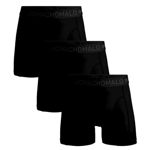 Muchachomalo Heren Boxershort - 3-Pack - Black Solid Muchachomalo Heren Boxershort - 3-Pack - Black Solid