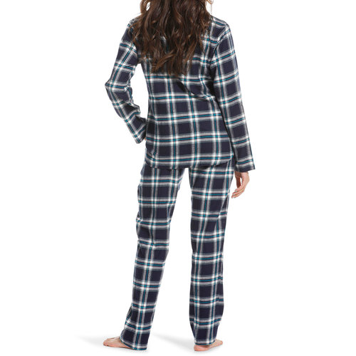 Rebelle dames pyjama Flanel - Blue Square Rebelle dames pyjama Flanel - Blue Square