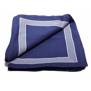 Merkloos Boeren zakdoek Blauw uni 55 x 55 cm