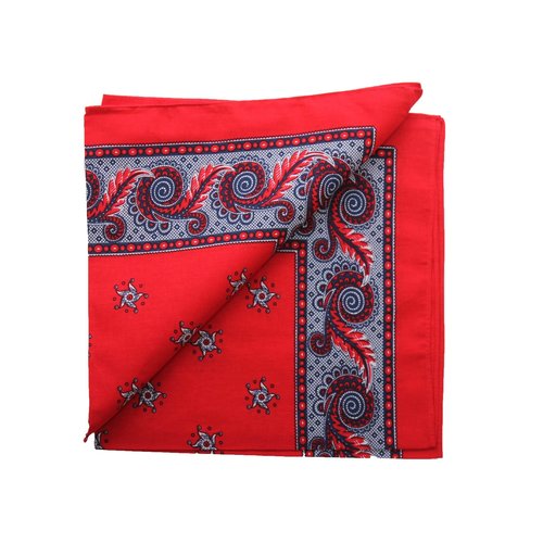 Boerenzakdoeken Harlekijn zakdoek rood  55 x 55 cm Boerenzakdoeken Harlekijn zakdoek rood  55 x 55 cm