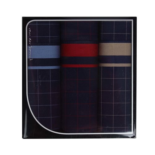 Swan Swan Heren zakdoeken, Blue Square, 3 stuks Swan Swan Heren zakdoeken, Blue Square, 3 stuks