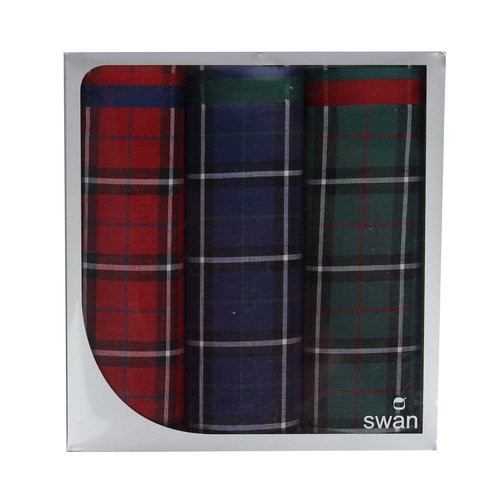 Swan Dames zakdoeken Luxe Square 3-pak - 5614-23 Swan Dames zakdoeken Luxe Square 3-pak - 5614-23