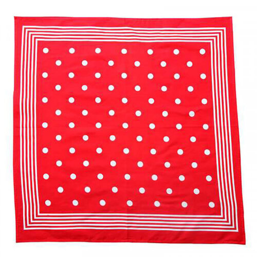 Merkloos Boeren zakdoek rood stippel 55 x 55 cm