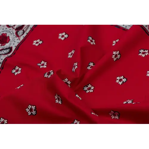 Boeren zakdoek rood Kleine Bloem 55 x 55 cm