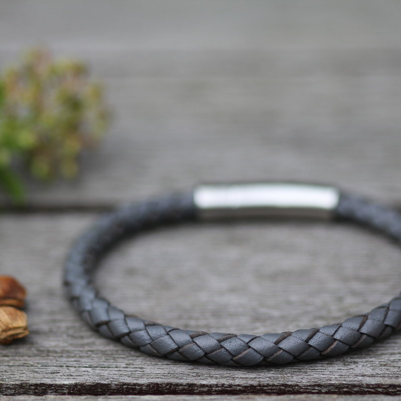 METRO Bono Leather Bracelet Grey