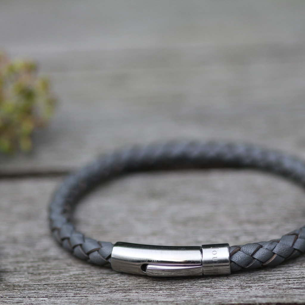 METRO Bono Leather Bracelet Grey