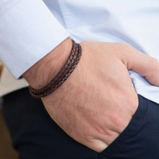 METRO Soho Leather Bracelet Mocha