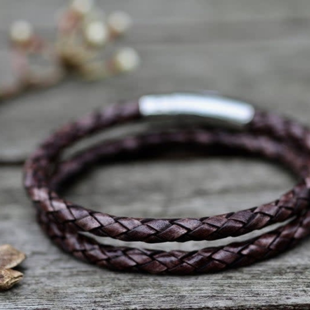 METRO Islington Leather Bracelet Mocha