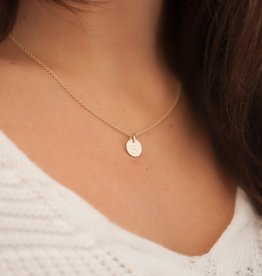 DARCY Gold Initials Disc Necklace