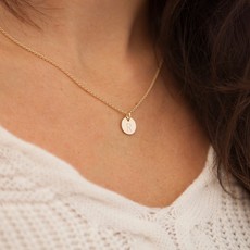 DARCY Gold Initials Disc Necklace