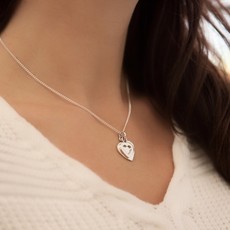 DARCY Silver Heart In Mine Necklace
