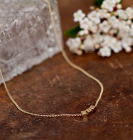 Gold Cube Necklace