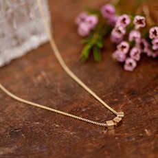 Gold Cube Necklace