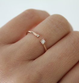 LILA Rose Gold Duo Diamond Ring