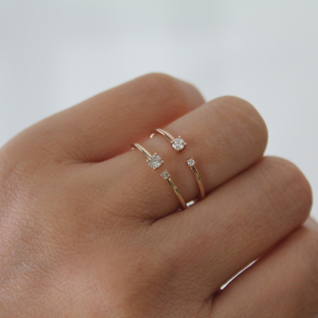 LILA Rose Gold Duo Diamond Ring