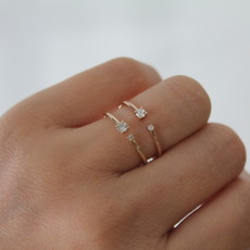 LILA Rose Gold Duo Diamond Ring 0.12 ct