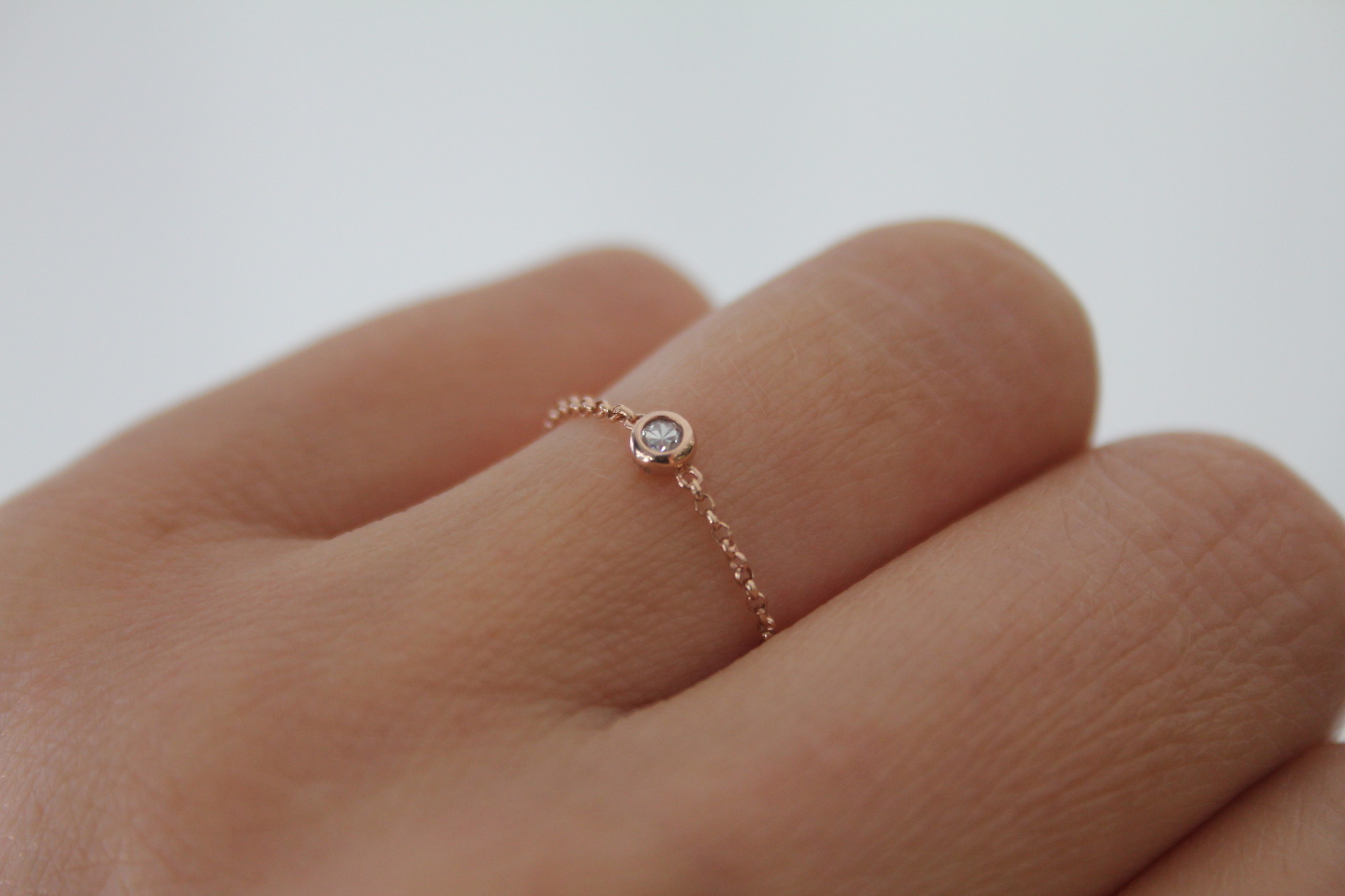 Rose North Star Diamond Chain Ring Joulberry