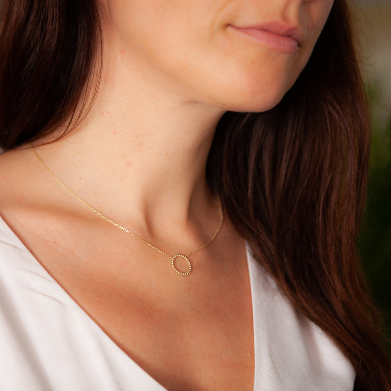 KENSINGTON Gold Lilly Crescent Necklace