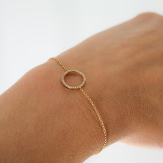 KENSINGTON Gold Diamond New Moon Bracelet