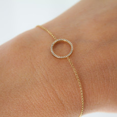 KENSINGTON Gold Diamond New Moon Bracelet