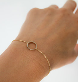 BLOSSOM Gold Diamond New Moon Bracelet