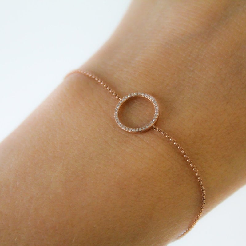 KENSINGTON Rose Gold New Moon Diamond Bracelet