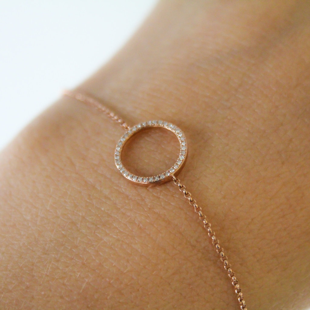 KENSINGTON Rose Gold New Moon Diamond Bracelet