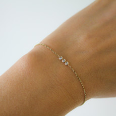 LILA Gold Tri Diamond Bracelet