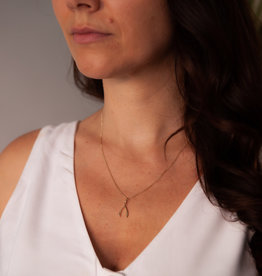 DARCY Gold Wishbone Necklace