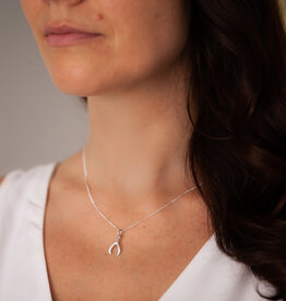 DARCY Silver Wishbone Necklace